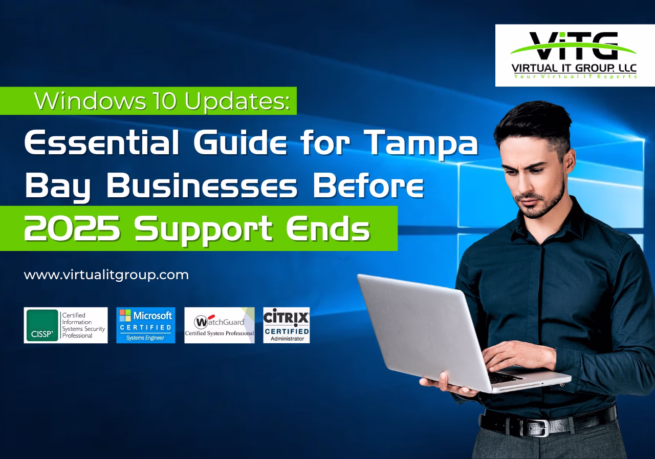 Windows 10 updates support ending in 2025 for Tampa Bay businesses - cybersecurity, performance, and compliance risks.