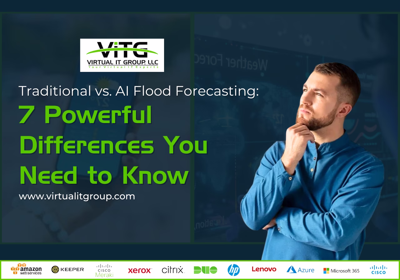 Comparison of traditional and AI-powered flood forecasting: 7 powerful differences highlighting the advantages of AI in flood prediction.