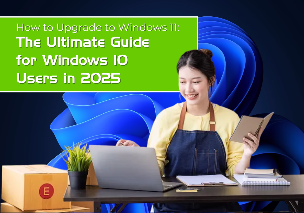Windows 11 upgrade guide for Windows 10 users, showing key features and improvements.