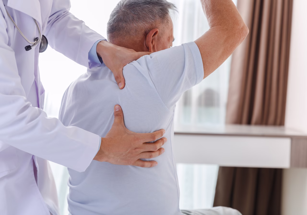 AI voice assistant helping a patient schedule an appointment at a Tampa Bay orthopedic clinic.