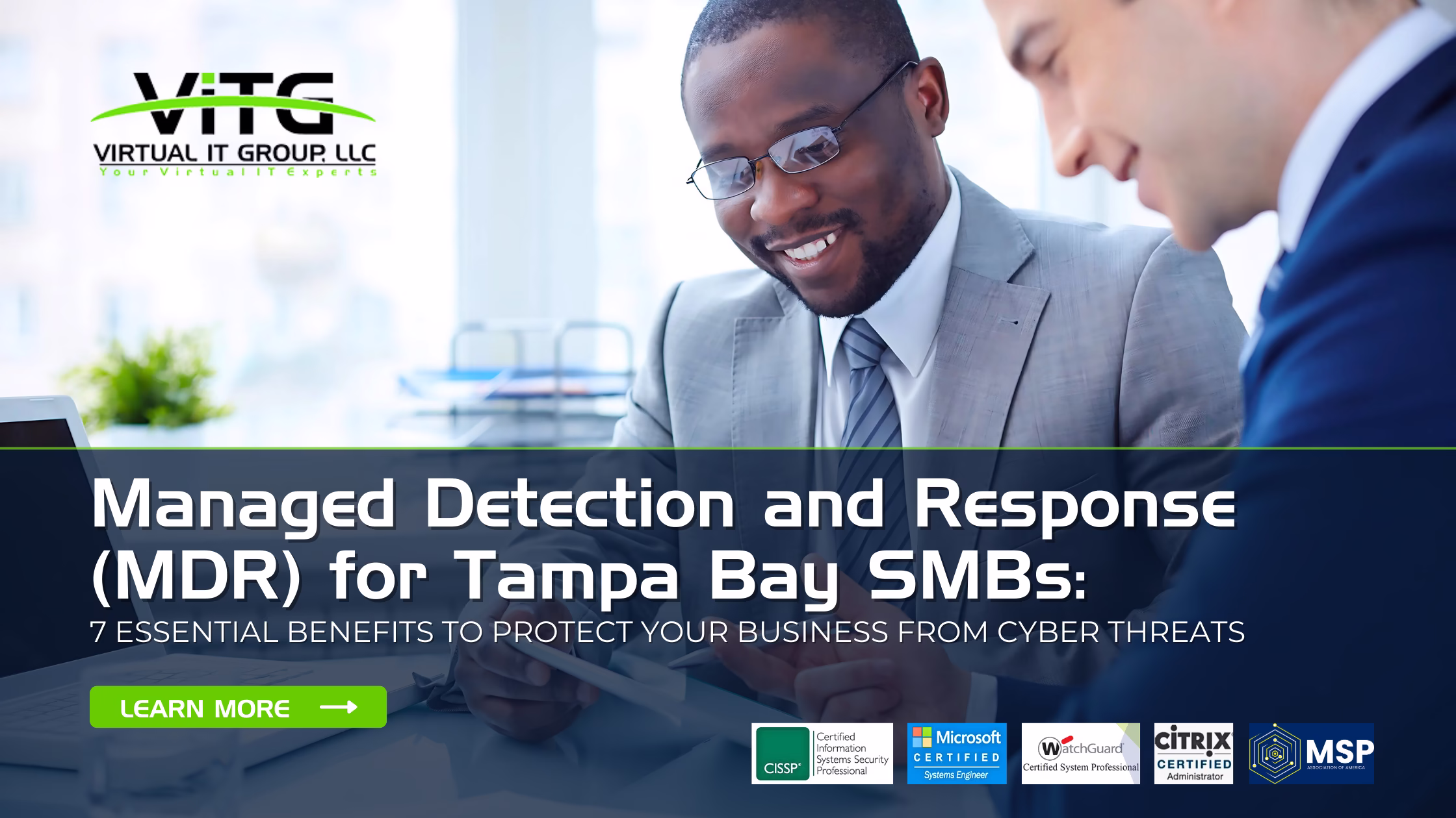 Managed Detection and Response for Tampa Bay SMBs provides 24/7 cybersecurity monitoring to detect and prevent cyber threats.