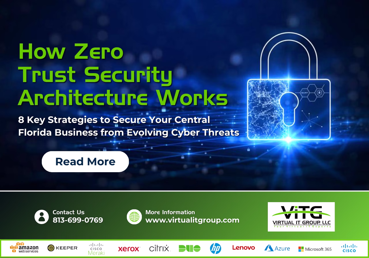 Zero Trust Security Architecture for Central Florida businesses ensuring continuous protection from cyber threats.
