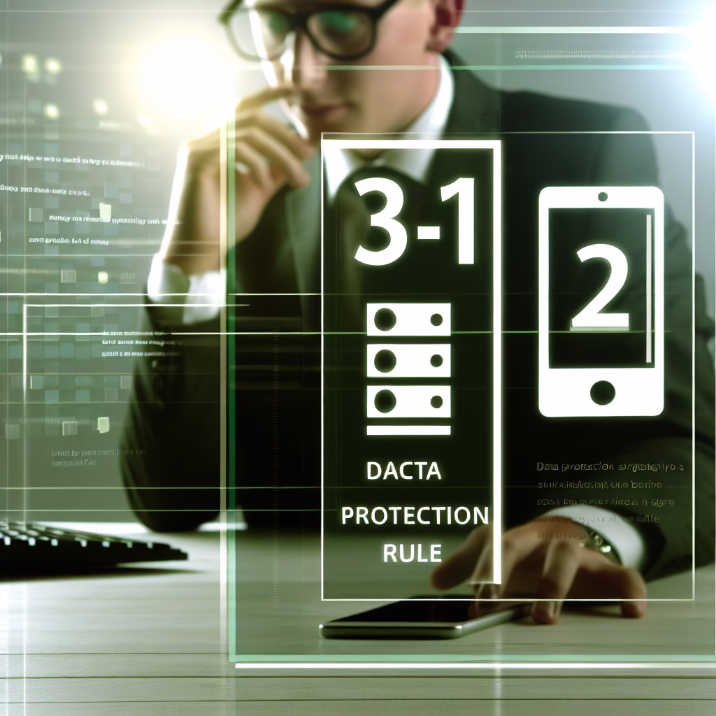 3-2-1 backup rule diagram showing data protection strategy for Clearwater businesses
