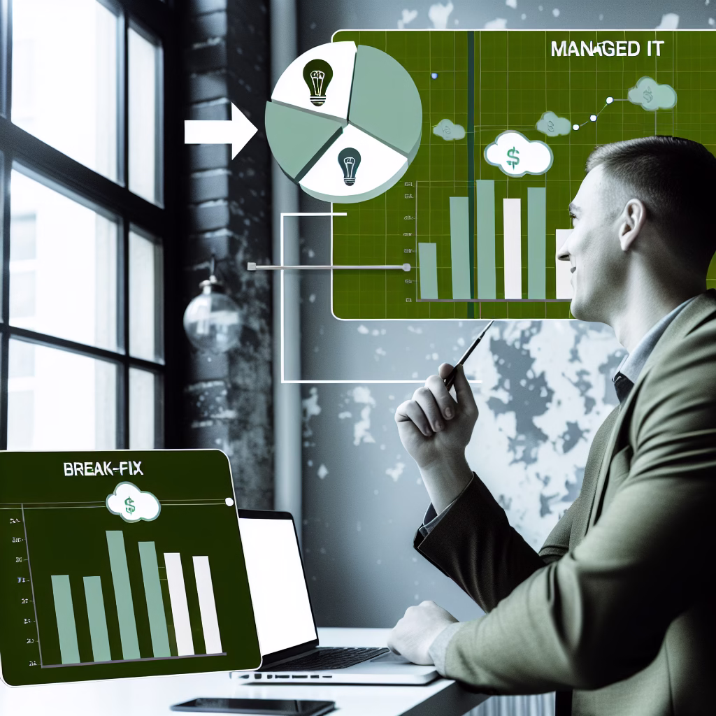 Break-fix vs managed IT services cost comparison chart for Riverview businesses