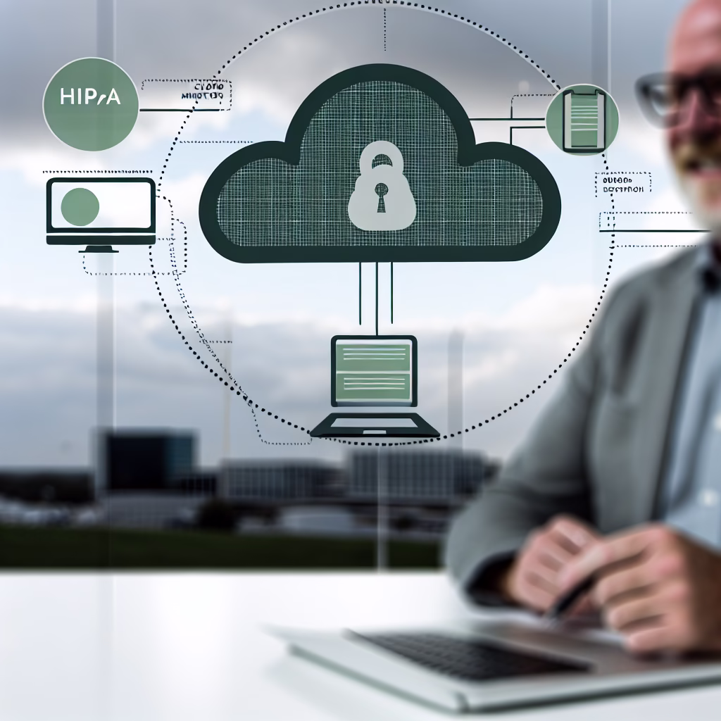 HIPAA-compliant cloud migration architecture diagram for Gibsonton businesses