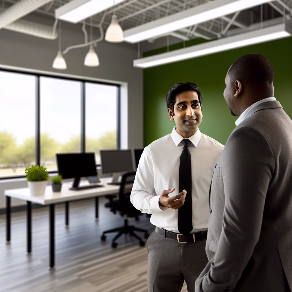 IT professional consulting with small business owner about managed IT services for Tampa businesses