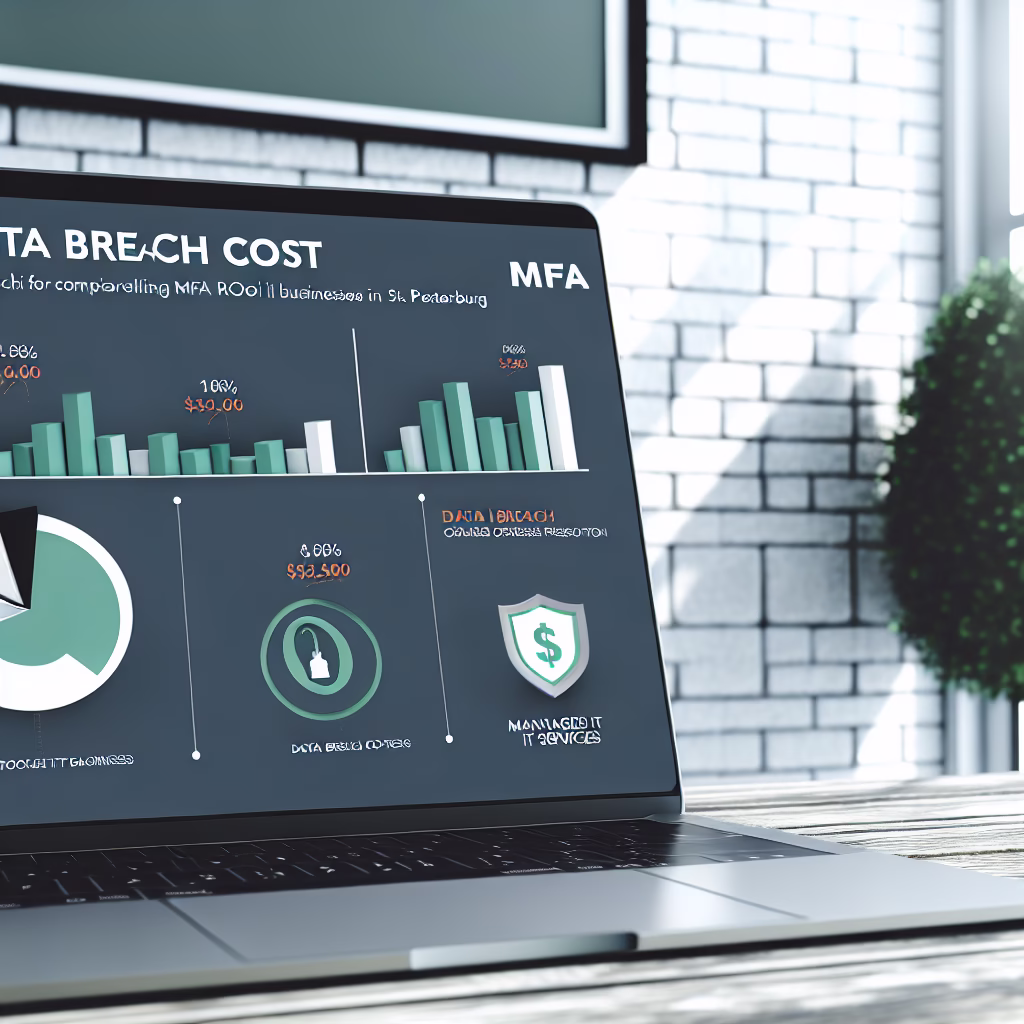 Data breach cost comparison chart showing MFA ROI for St. Petersburg businesses