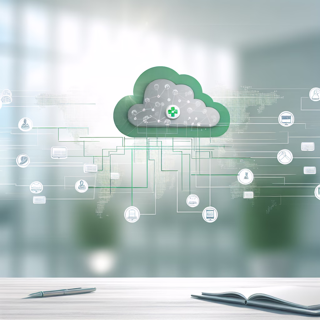 Multi-location healthcare network cloud diagram for Gibsonton businesses