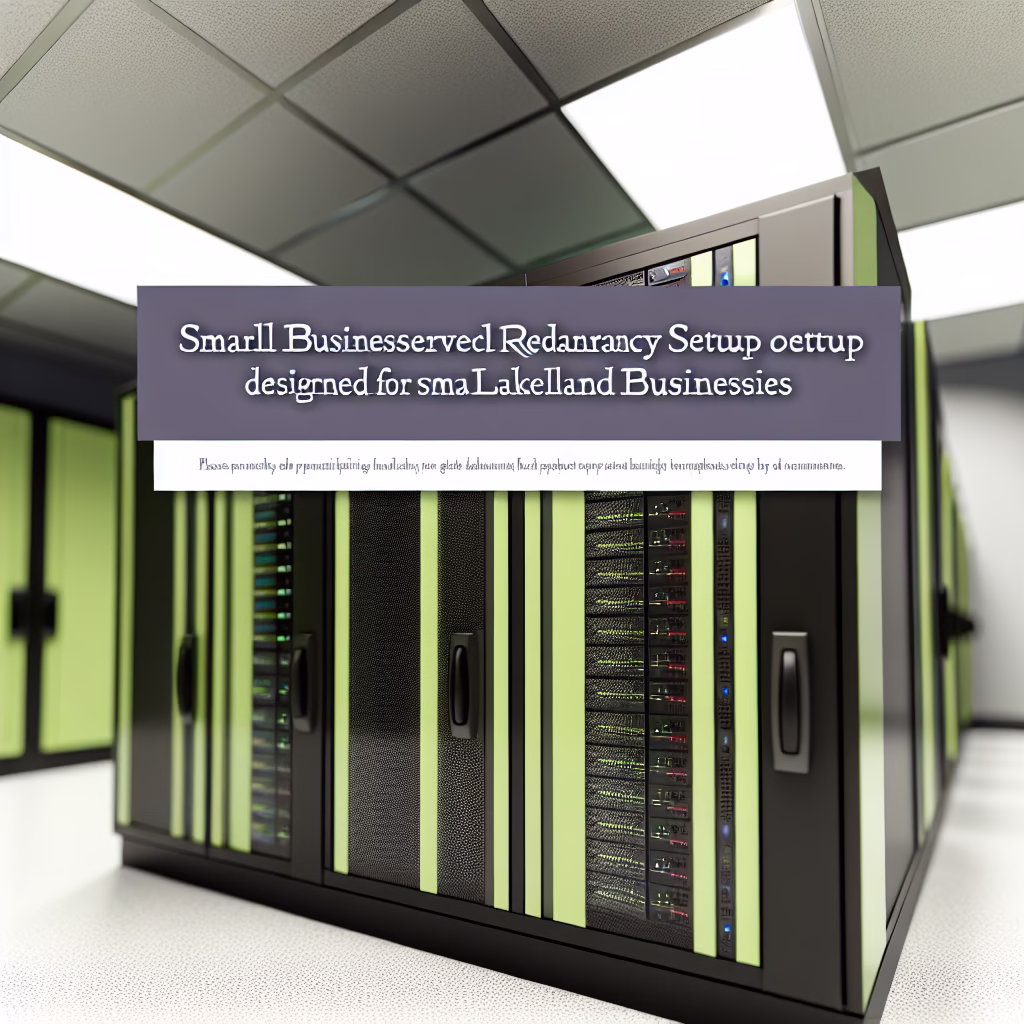 Small business server room showing redundancy setup for Lakeland businesses